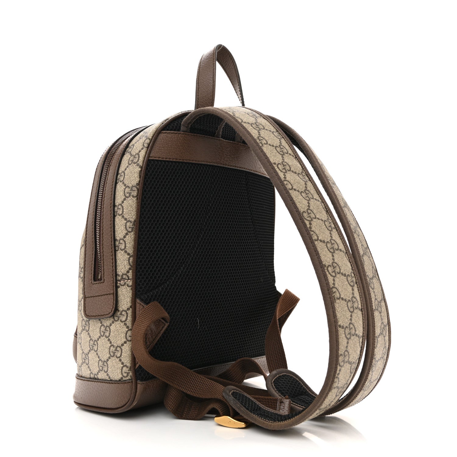 Gucci GG Supreme Monogram Calfskin Web Small Ophidia Day BackpacK Beige Ebony New Acero 3 of 11