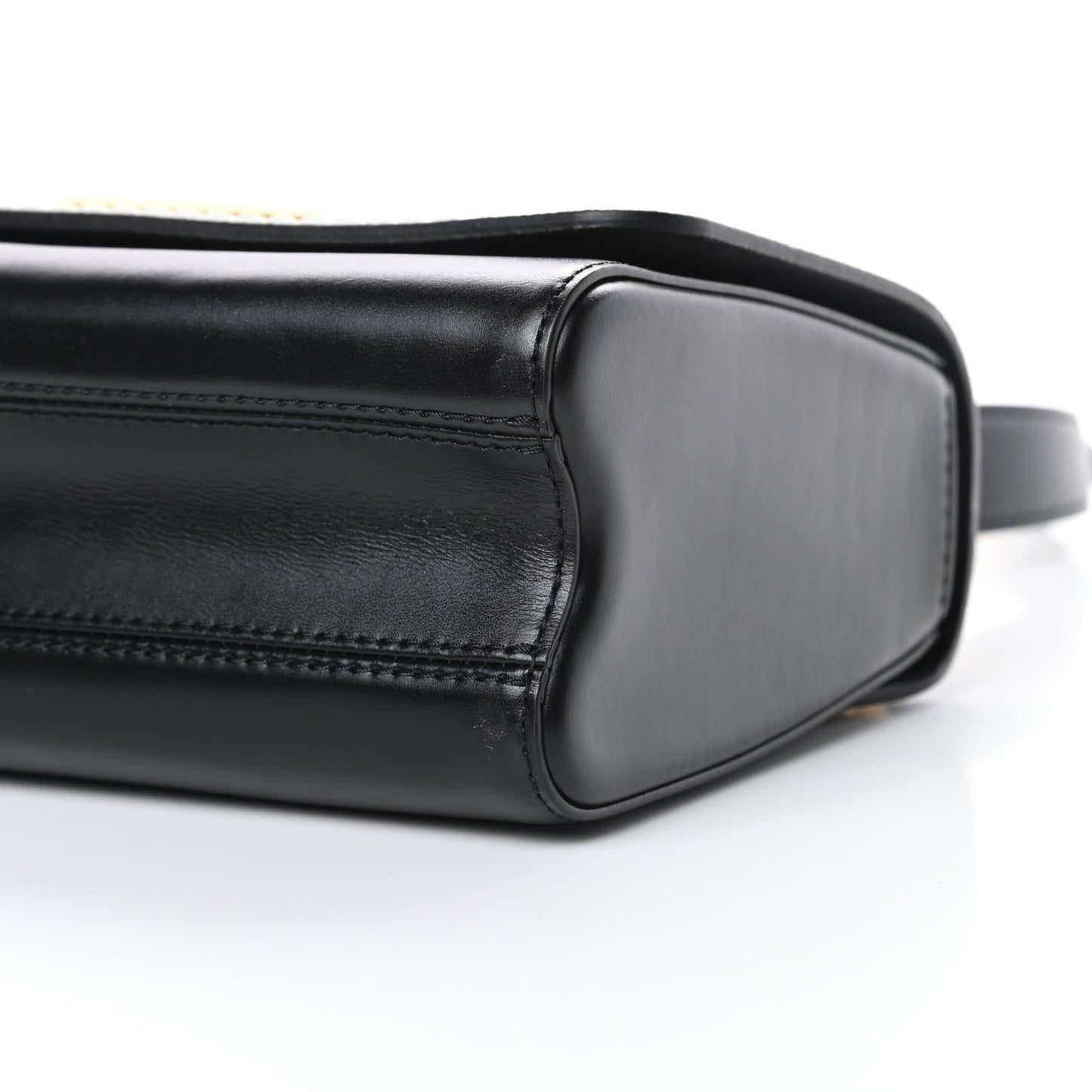 Calfskin Monogram Braided Twist Shoulder Bag MM Black