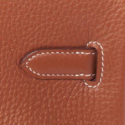 Hermes Taurillon Clemence Birkin 35 Gold 10 of 33