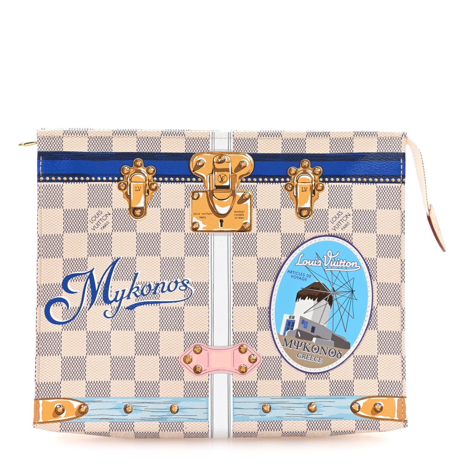 Louis Vuitton Damier Azur Summer Trunks Mykonos Toiletry Pouch 26 1 of 6