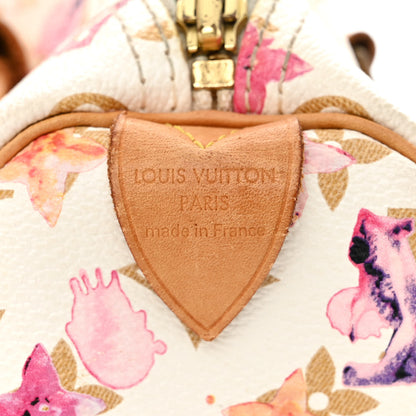 Louis Vuitton Watercolor Aquarelle Speedy 30 White 6 of 12
