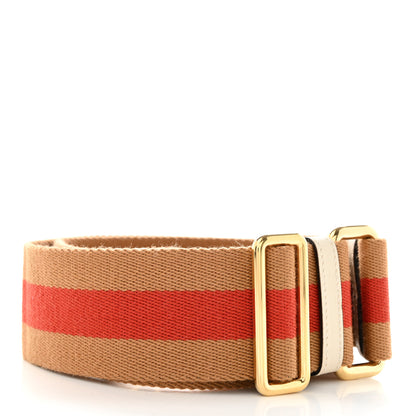 Gucci Canvas Web Shoulder Strap Brown Red White 2 of 4