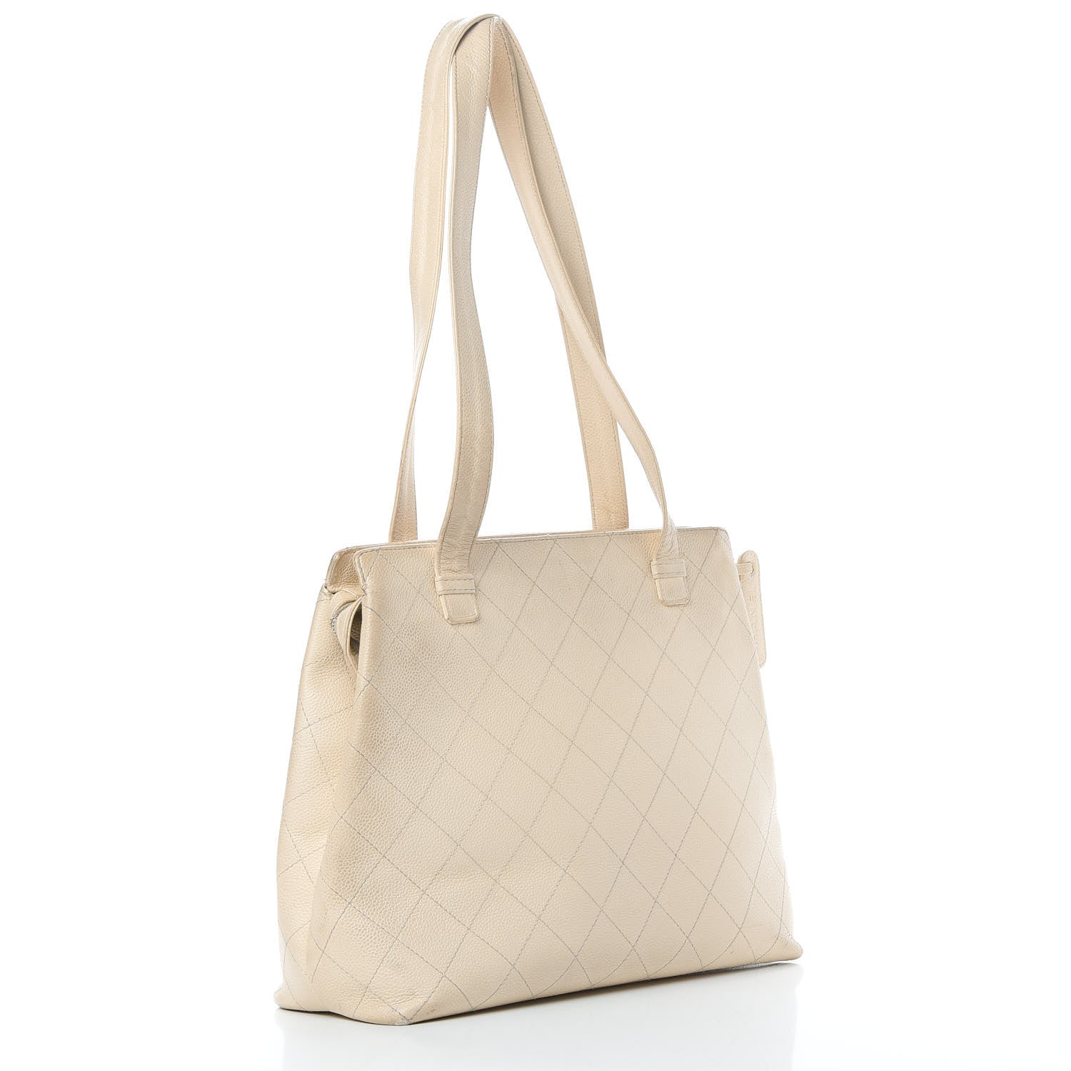 Chanel Caviar Stitched Tote Beige 3 of 20