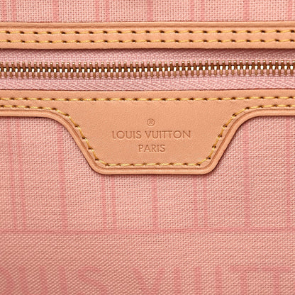 Louis Vuitton Damier Azur Neo Neverfull MM Rose Ballerine 7 of 9