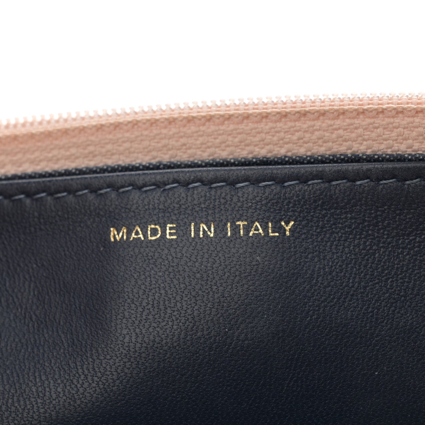 Lambskin Plexi Quilted Wallet On Chain WOC Light Beige