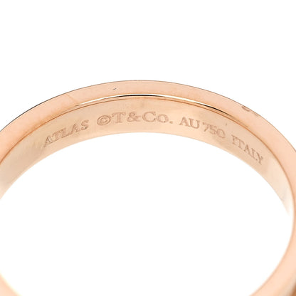 Tiffany 18K Rose Gold Diamond Narrow Atlas Closed Ring 52 6 4 of 5