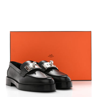Hermes Calfskin Womens Hot Loafer 37 Black 15 of 15