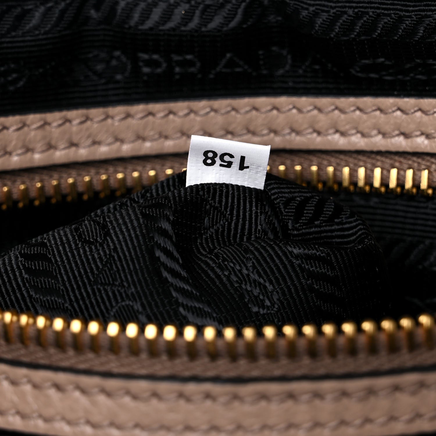 Prada Glace Calfskin Embossed Logo Crossbody Cammeo 8 of 8