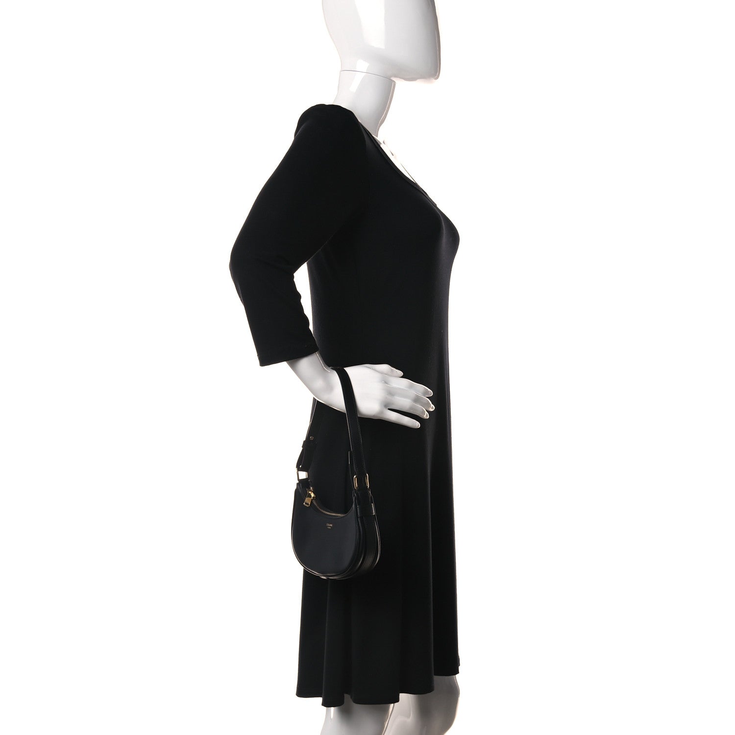 Celine Smooth Calfskin Mini Ava Shoulder Bag Black 2 of 15
