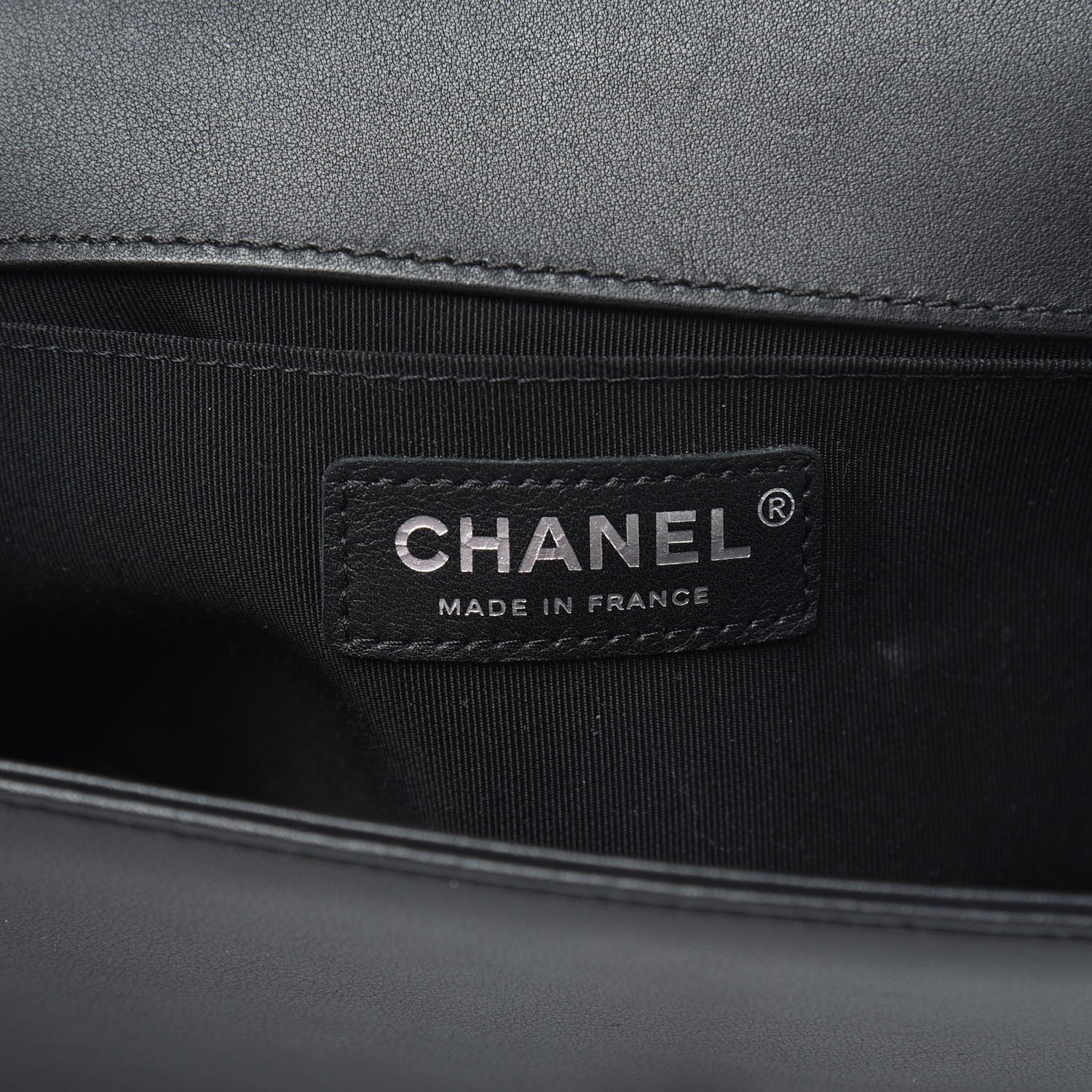 Chanel Lambskin Chevron Quilted Medium Boy Flap Black 6 of 16