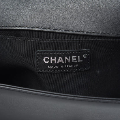 Chanel Lambskin Chevron Quilted Medium Boy Flap Black 6 of 16