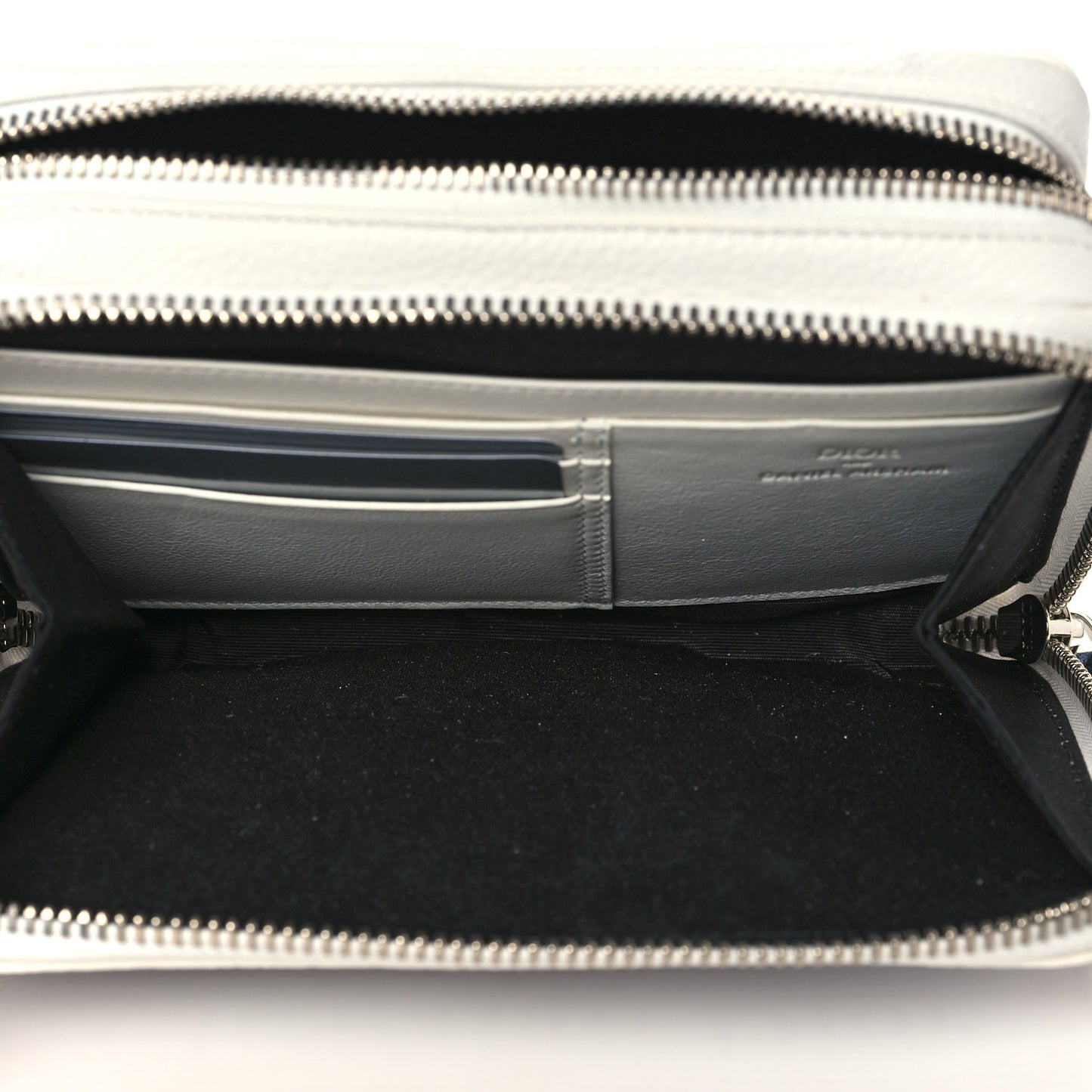 X DANIEL ARSHAM Grained Calfskin Newspaper Messenger White