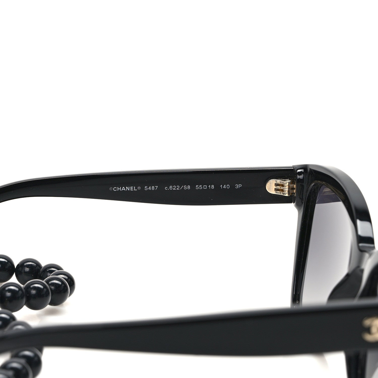 Chanel Acetate Chain Square Sunglasses 5487-A Black 6 of 8