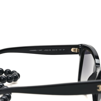Chanel Acetate Chain Square Sunglasses 5487-A Black 6 of 8