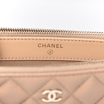 Chanel Caviar Quilted Small Clutch With Chain Beige 6 of 10