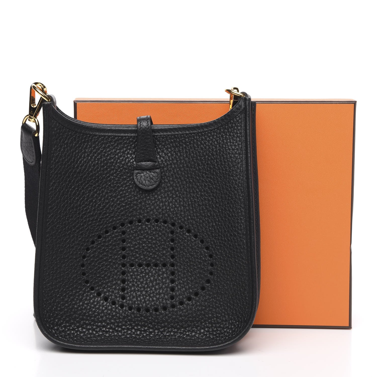 Hermes Taurillon Clemence Evelyne TPM Black 10 of 10