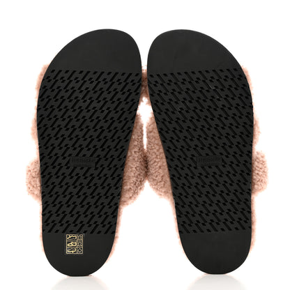 Hermes Woolskin Womens Chypre Sandals 39 Bois De Santal 5 of 8