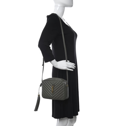 Saint Laurent Calfskin Matelasse Monogram Lou Camera Bag Pebble 2 of 9