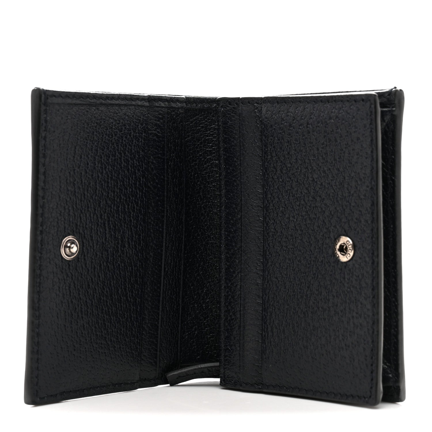 Gucci GG Supreme Monogram Textured Dollar Calfskin Web Ophidia Card Case Beige Blue 5 of 8