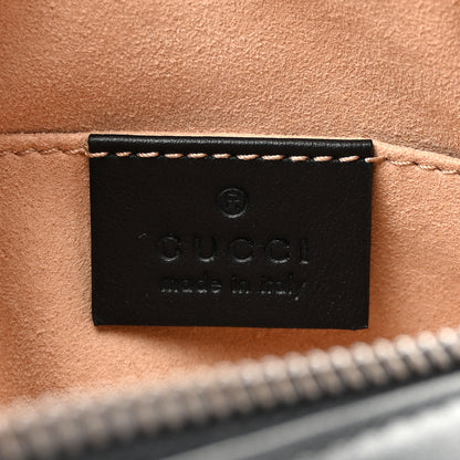 Gucci Calfskin Matelasse Mini GG Marmont Chain Shoulder Bag Black 6 of 10