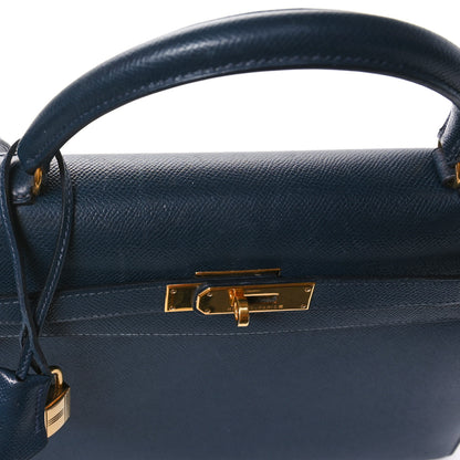 Hermes Courchevel Kelly Sellier 32 Bleu Indigo 13 of 14