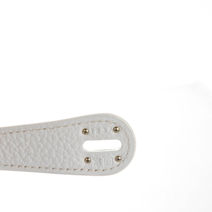 Hermes Taurillon Clemence Lindy 30 White 7 of 9