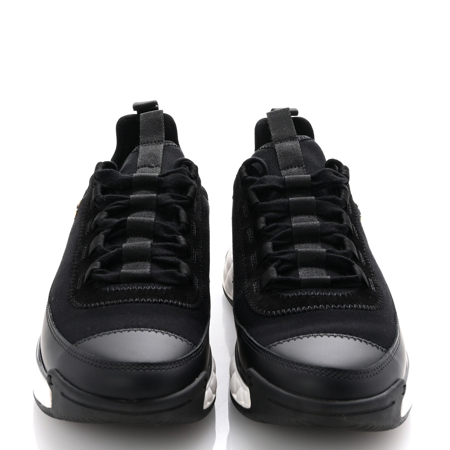 Chanel Velvet Calfskin Mixed Fibers CC Sneakers 39.5 Black 3 of 10