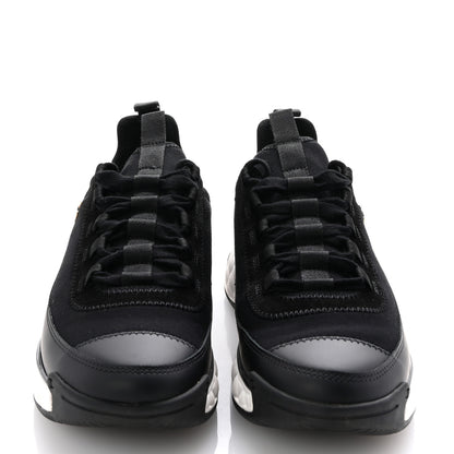 Chanel Velvet Calfskin Mixed Fibers CC Sneakers 39.5 Black 3 of 10