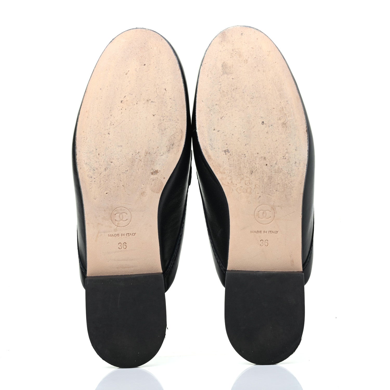 Chanel Lambskin CC Mules 36 Black 5 of 15