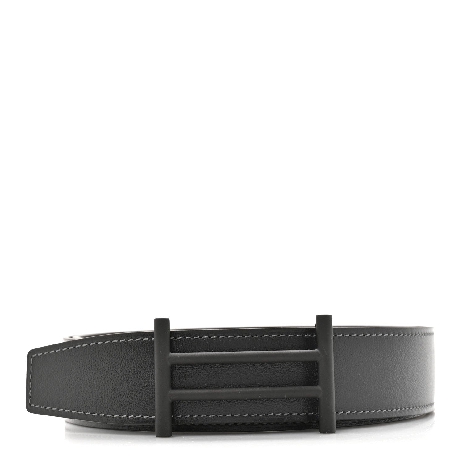 Hermes Box Togo 32mm Matte Rider Belt 85 34 Ebene Etain 1 of 5