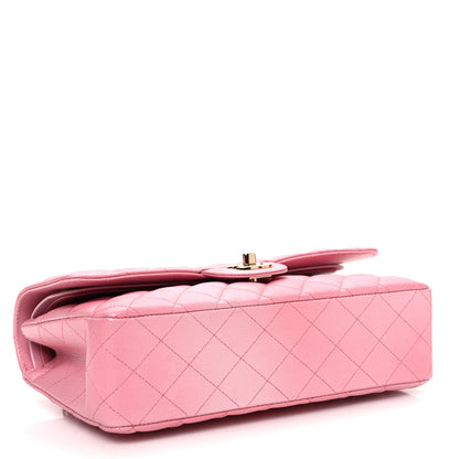 Chanel Metallic Goatskin Ombre Quilted Medium Double Flap Pink 4 of 10