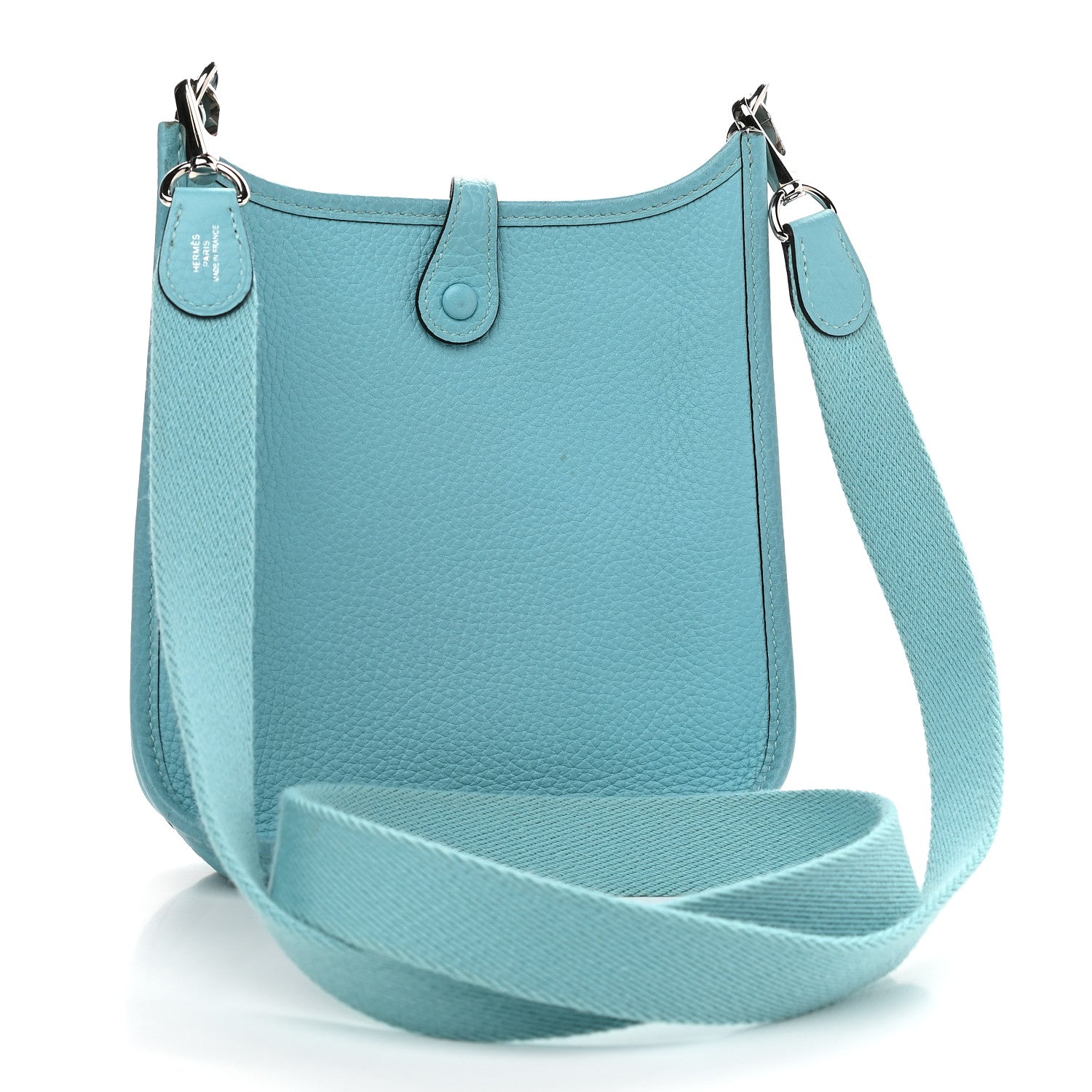 Hermes Taurillon Clemence Evelyne TPM Bleu Atoll 2 of 8