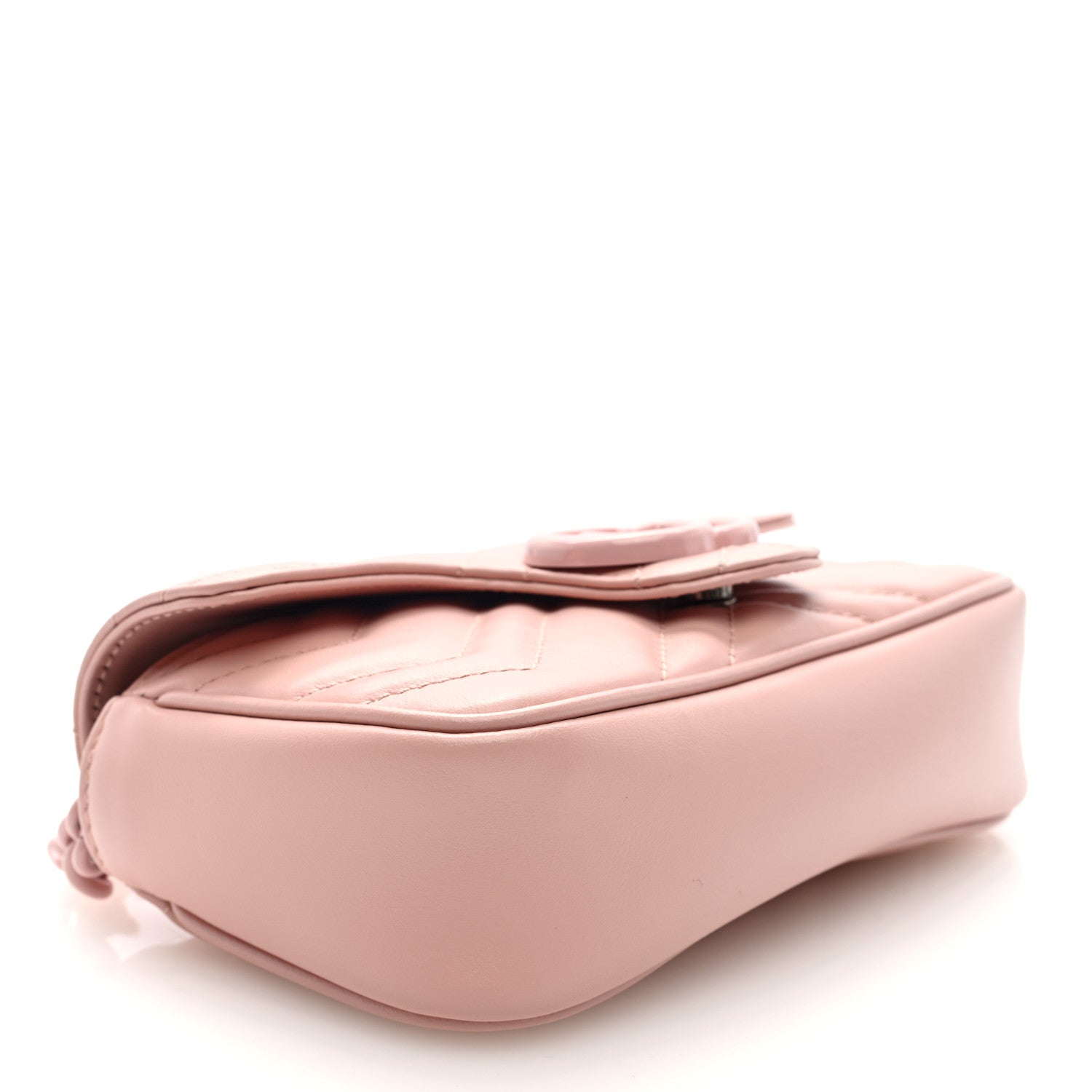 Gucci Calfskin Matelasse Monochrome GG Marmont Chain Belt Bag Perfect Pink 4 of 11