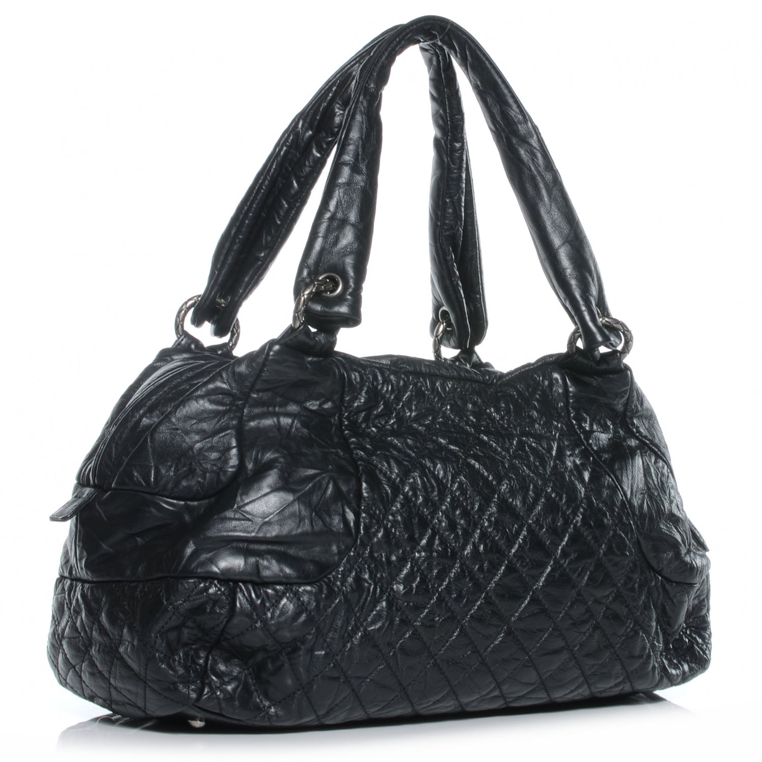 Chanel Aged Calfskin Coco Rider Bowling Bag Black 3 of 7