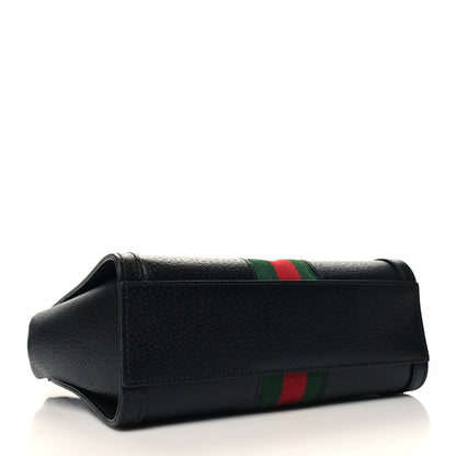 Gucci Textured Calfskin Web Small Ophidia Tote Bag Black 4 of 10