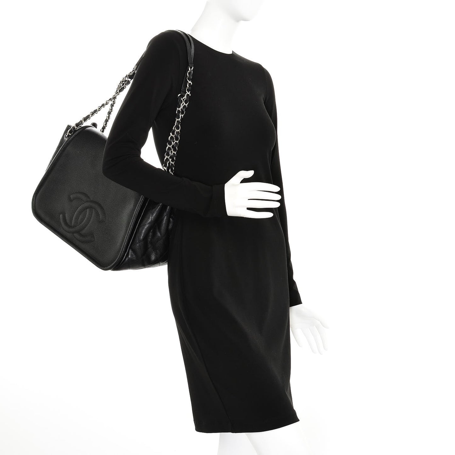 Caviar Timeless CC Accordion Flap Black