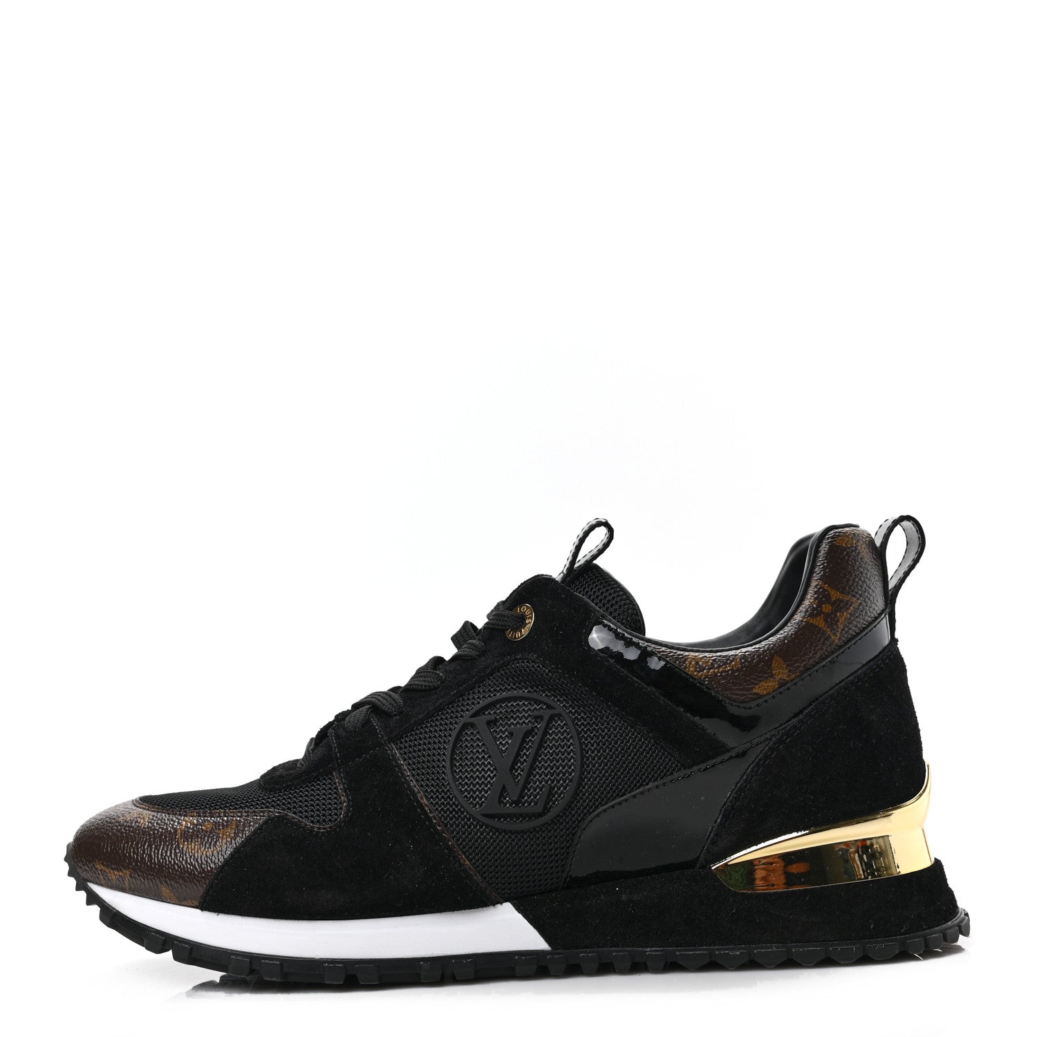 Louis Vuitton Suede Monogram Run Away Sneakers 39.5 Black 1 of 7