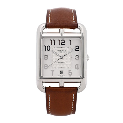 Hermes Stainless Steel Barenia 33mm Cape Cod Automatic Watch Fauve 1 of 4