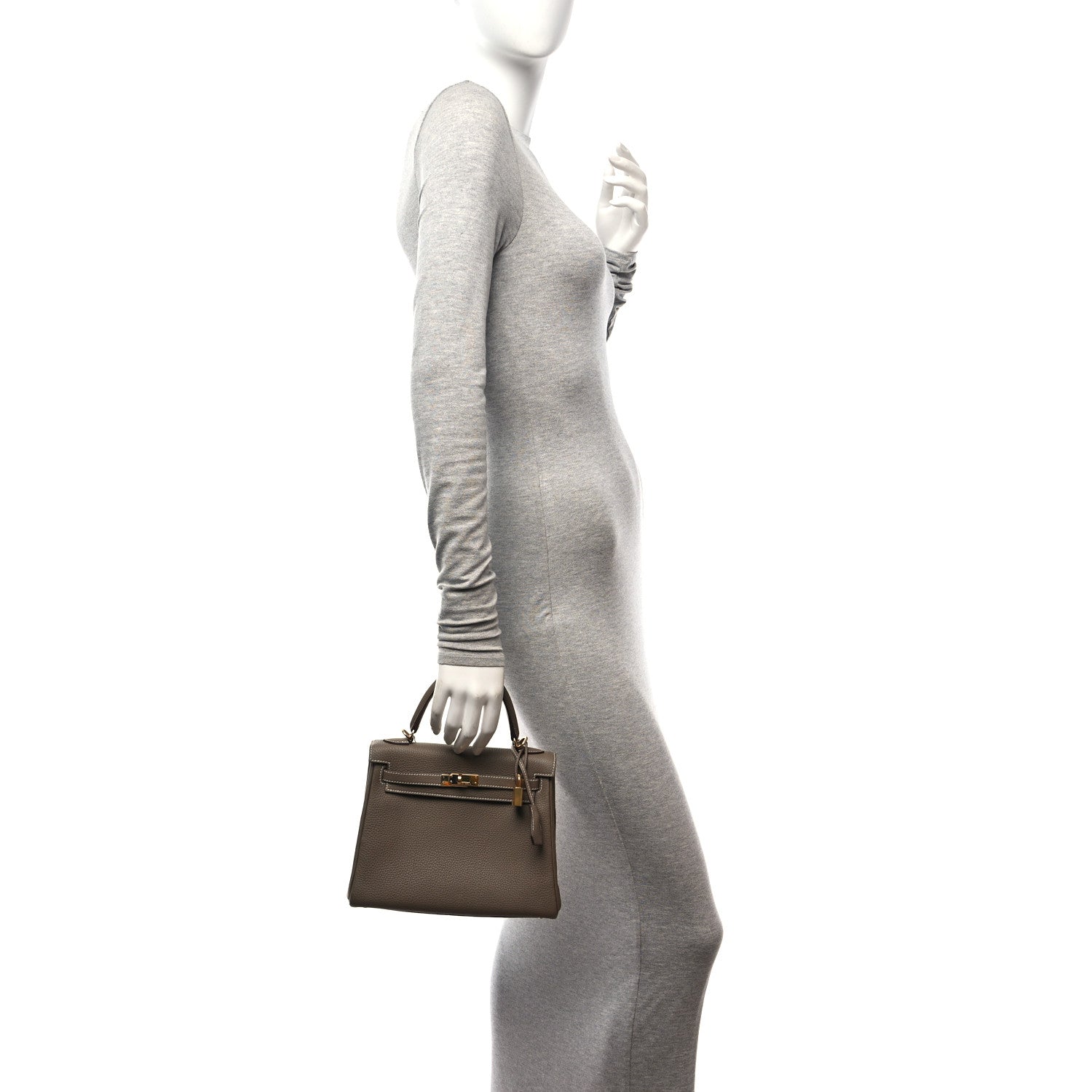 Hermes Togo Kelly Retourne 25 Etoupe 2 of 14