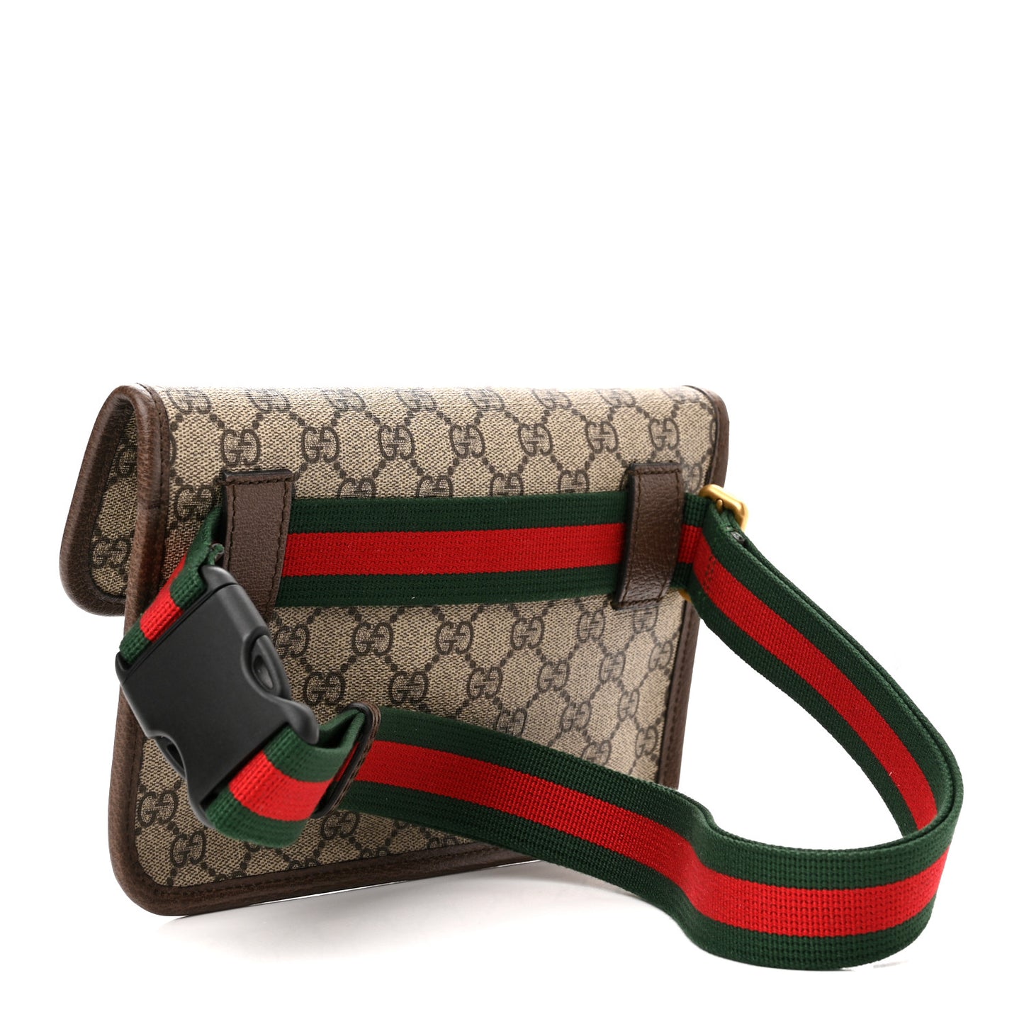 GG Supreme Monogram Neo Vintage Web Belt Bag Brown