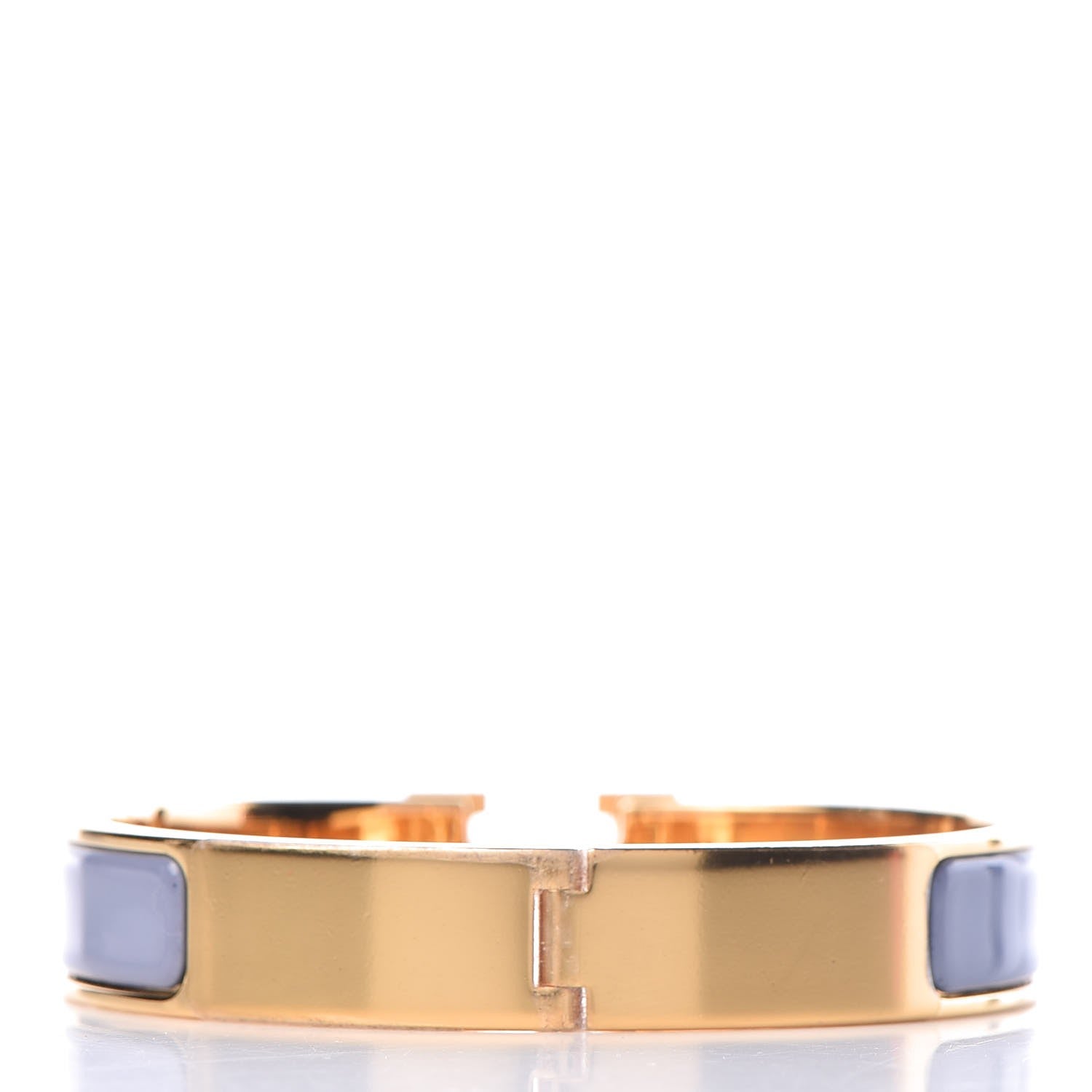 Hermes Enamel Narrow Clic Clac H Bracelet PM Bleu Lin 3 of 4