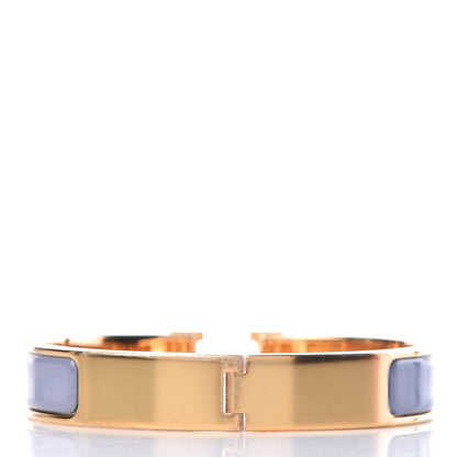 Hermes Enamel Narrow Clic Clac H Bracelet PM Bleu Lin 3 of 4