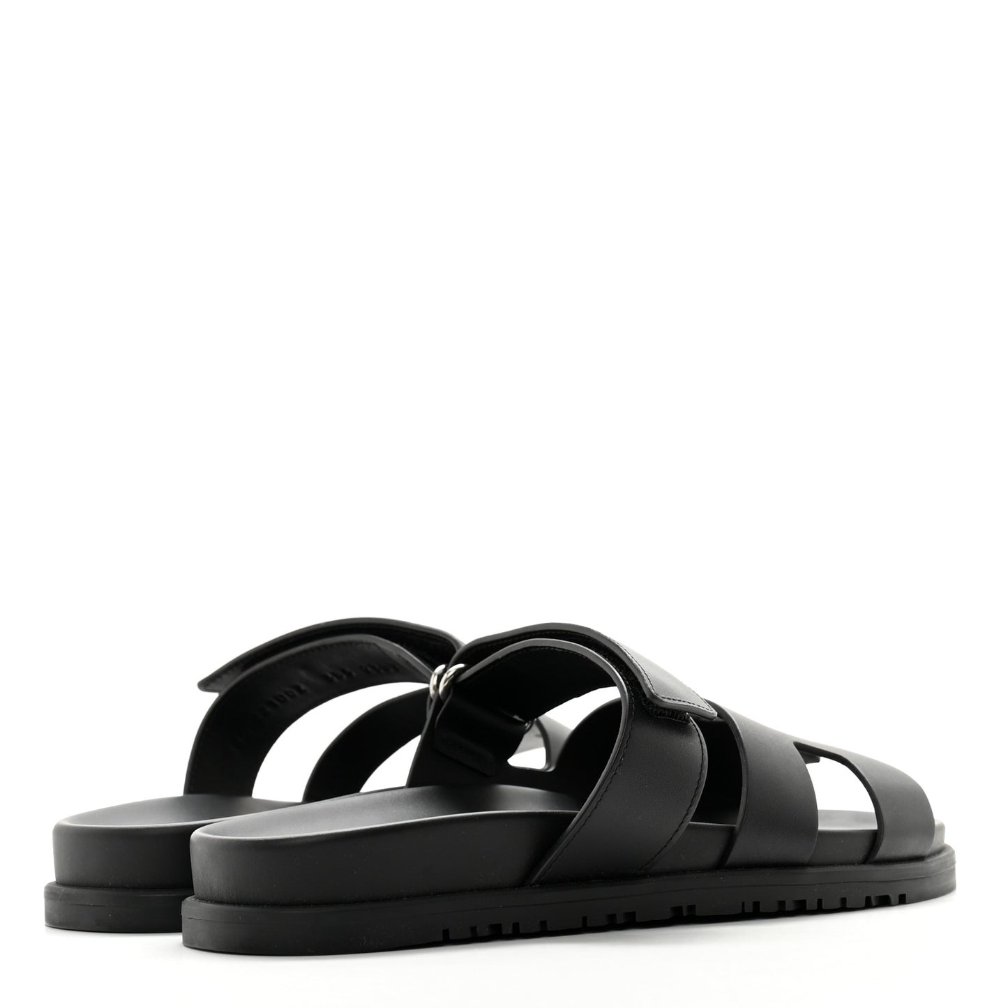 Calfskin Womens Chypre Sandals 38.5 Black