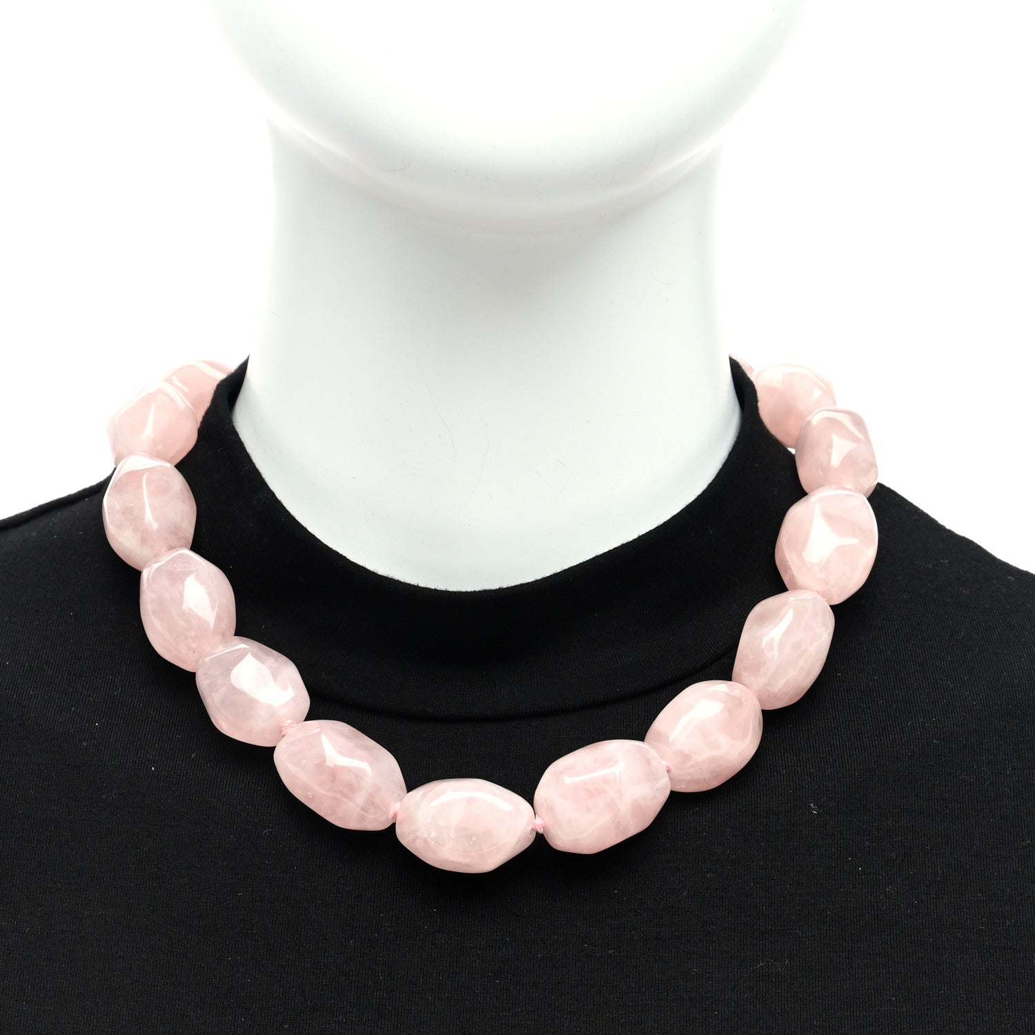 Tiffany Sterling Silver Rose Quartz Paloma Picasso Necklace 2 of 4