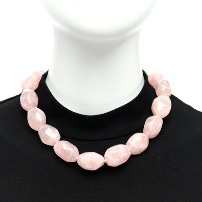 Tiffany Sterling Silver Rose Quartz Paloma Picasso Necklace 2 of 4