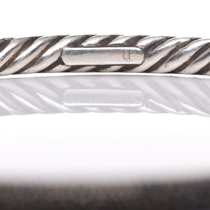 David Yurman Sterling Silver Black Diamond 4mm Midnight Melange Bangle Bracelet 5 of 5