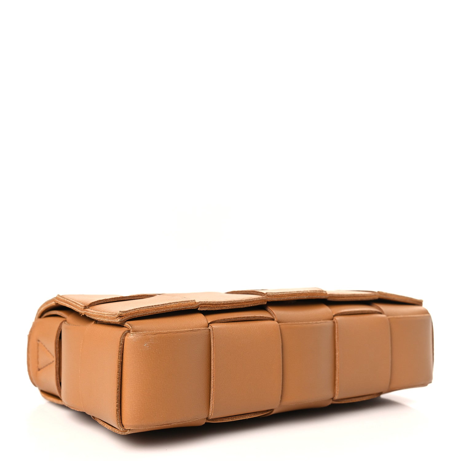 Bottega Veneta Lambskin Maxi Intrecciato Cassette Crossbody Bag Caramel 4 of 9