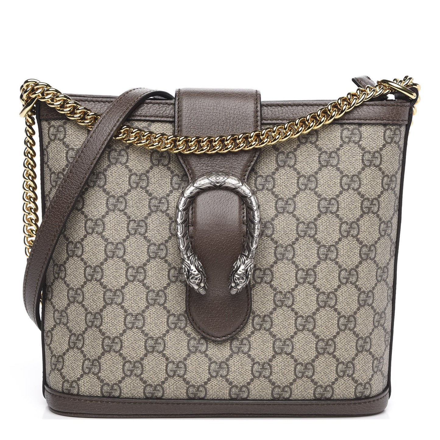 GG Supreme Monogram Medium Dionysus Bucket Bag Beige New Acero