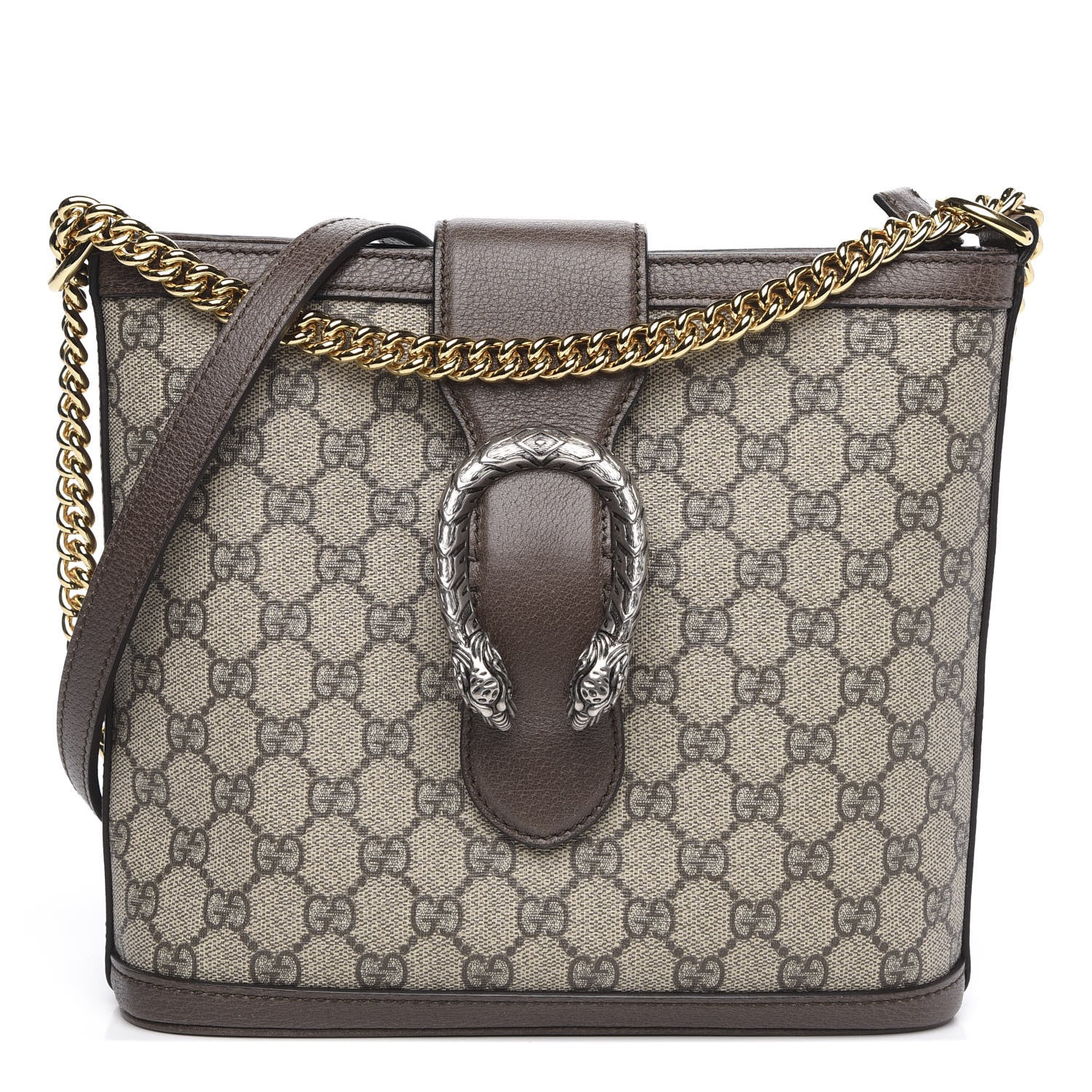 Gucci GG Supreme Monogram Medium Dionysus Bucket Bag Beige New Acero 1 of 9
