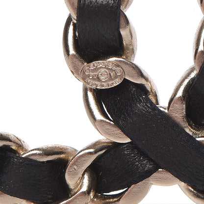 Chanel Lambskin Chain CC Brooch Black Gold 4 of 5